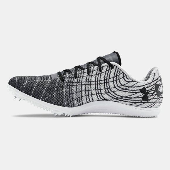 Under Armour Kick Distance 3 Mens Track Shoes Grey White 3022003-101 NEW Size 12 - Picture 3 of 6